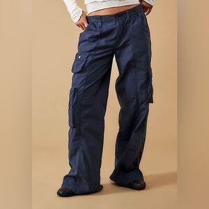 BDG Navy Blue Cargo Pants Relaxed Fit
